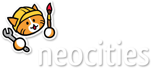 Página de inicio de NeoCities con opción de registro