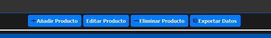 Botones de Acción en Gestión de Inventario